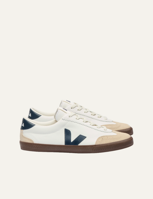 VEJA VOLLEY LEATHER WHITE NAUTICO BARK