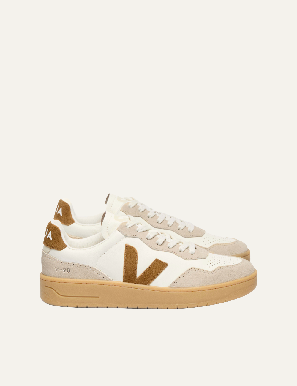 VEJA V-90 LEATHER PURE CAMEL ALMOND NATURAL