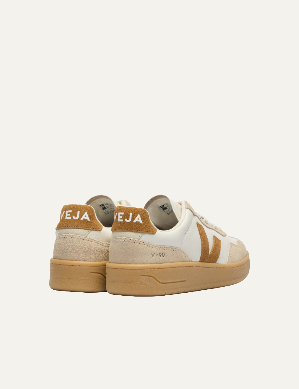 VEJA V-90 LEATHER PURE CAMEL ALMOND NATURAL