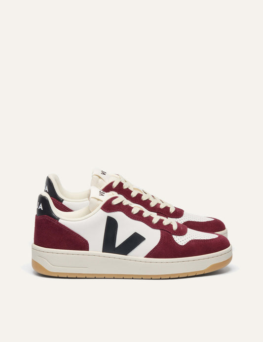 VEJA V-10 WHITE BLACK AMARANTE