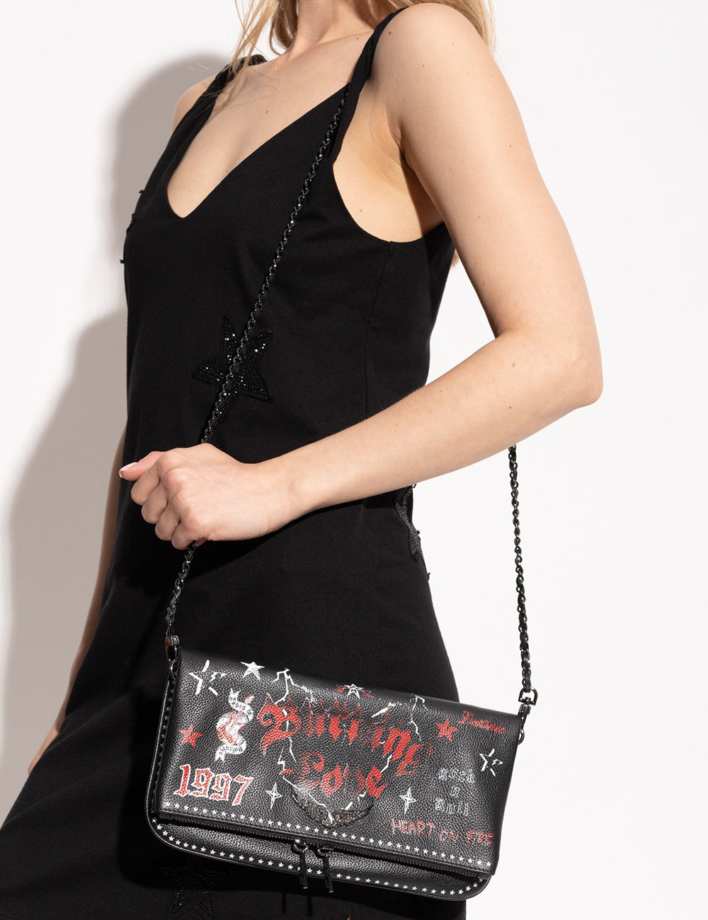 ZADIG&VOLTAIRE ROCK GRAINED LTHR PUNK BLACK