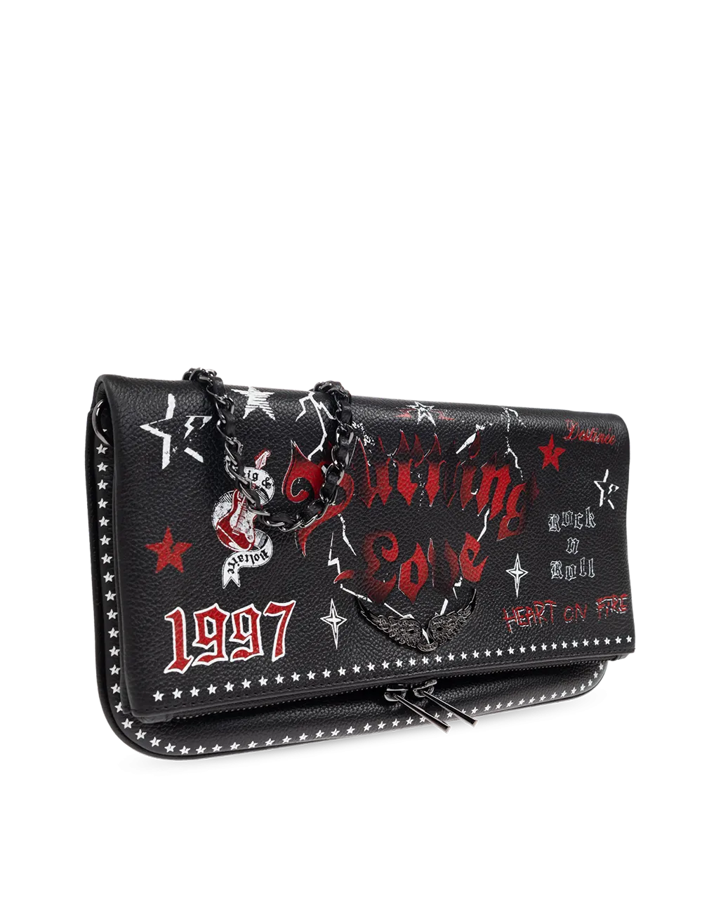 ZADIG&VOLTAIRE ROCK GRAINED LTHR PUNK BLACK