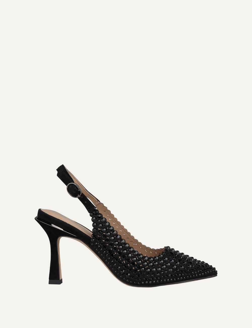 ALMA EN PENA BLACK RHINESTONE HIGH HEEL SHOE