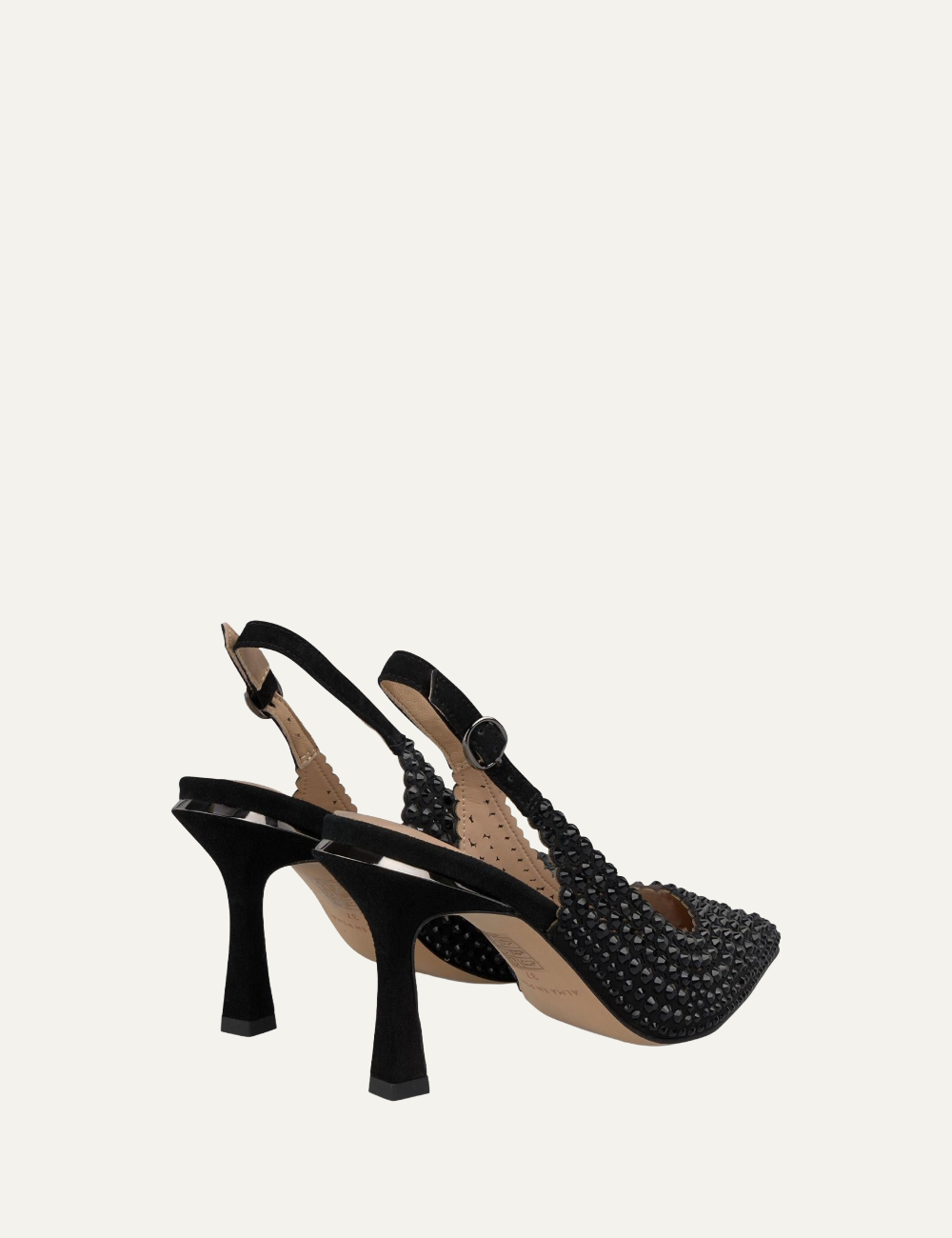 ALMA EN PENA BLACK RHINESTONE HIGH HEEL SHOE