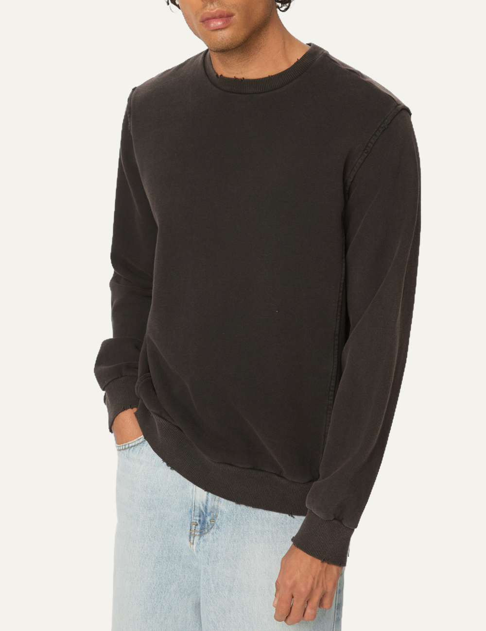 DIRTY LAUNDRY REGULAR CREWNECK WITH DESTROYS