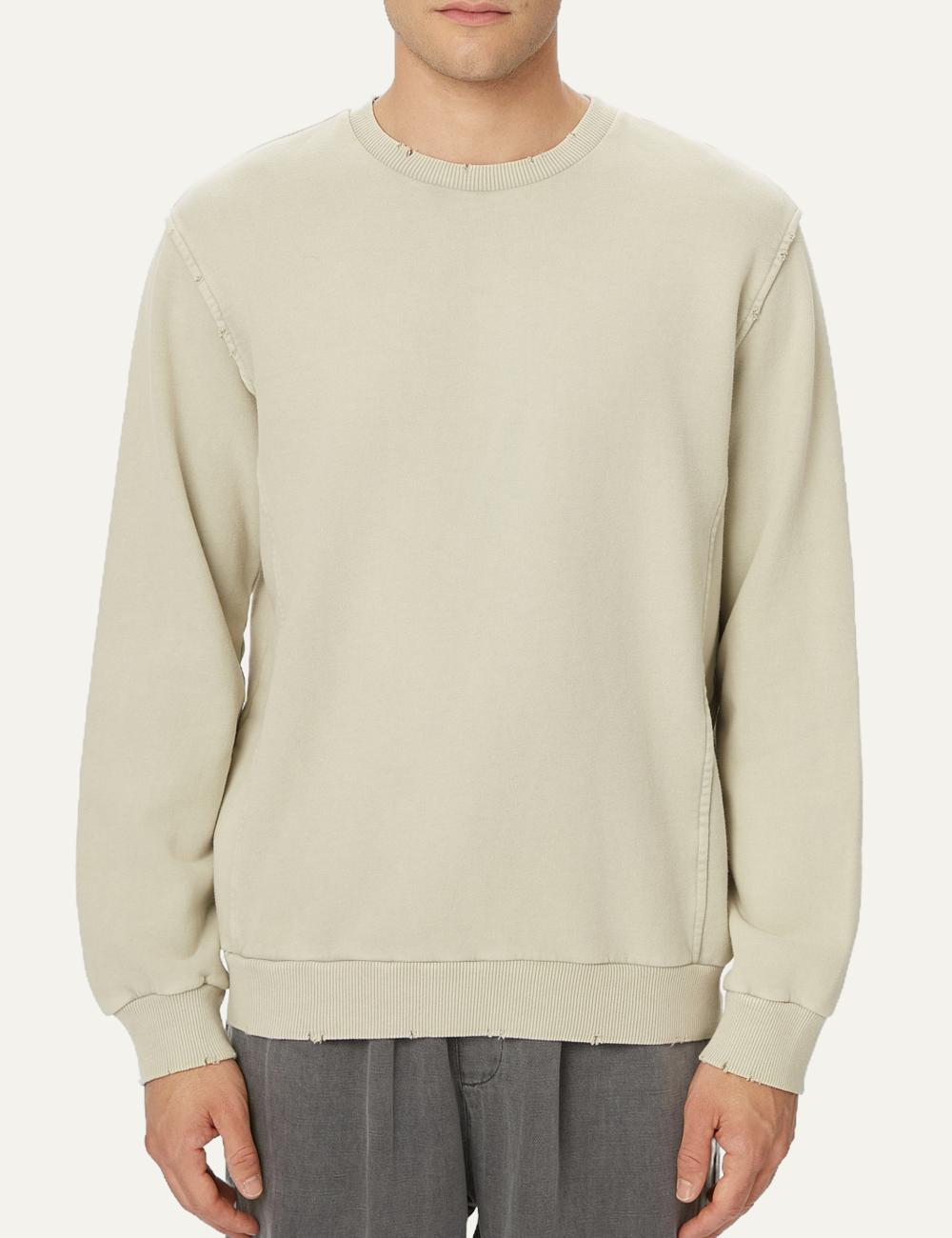 DIRTY LAUNDRY REGULAR CREWNECK WITH DESTROYS