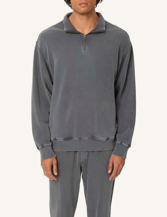 DIRTY LAUNDRY DROPPED SHOULDER HALF-ZIP CREWNECK