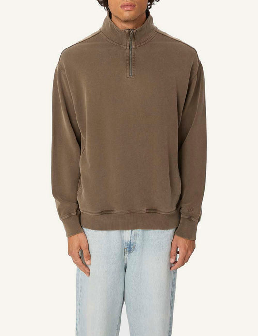 DIRTY LAUNDRY DROPPED SHOULDER HALF-ZIP CREWNECK