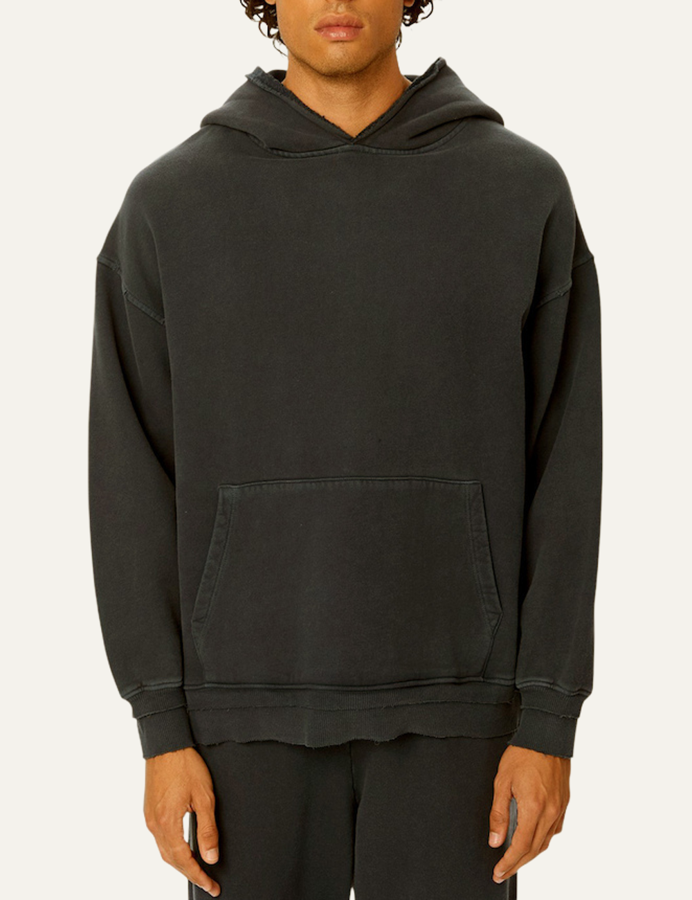 DIRTY LAUNDRY RELAXED HOODIE WITH RIB DETAILS