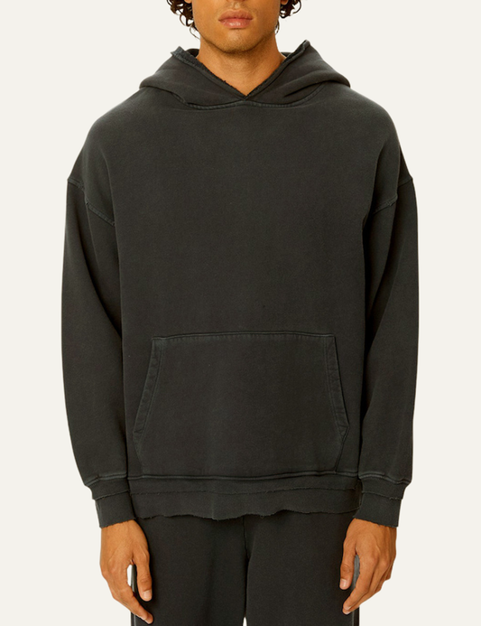 DIRTY LAUNDRY RELAXED HOODIE WITH RIB DETAILS