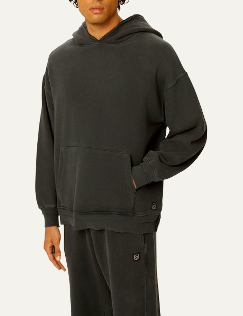 DIRTY LAUNDRY RELAXED HOODIE WITH RIB DETAILS