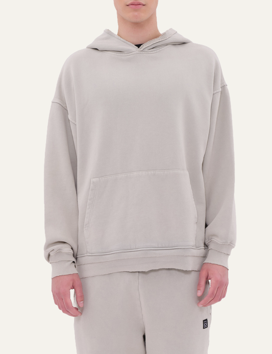 DIRTY LAUNDRY RELAXED HOODIE WITH RIB DETAILS
