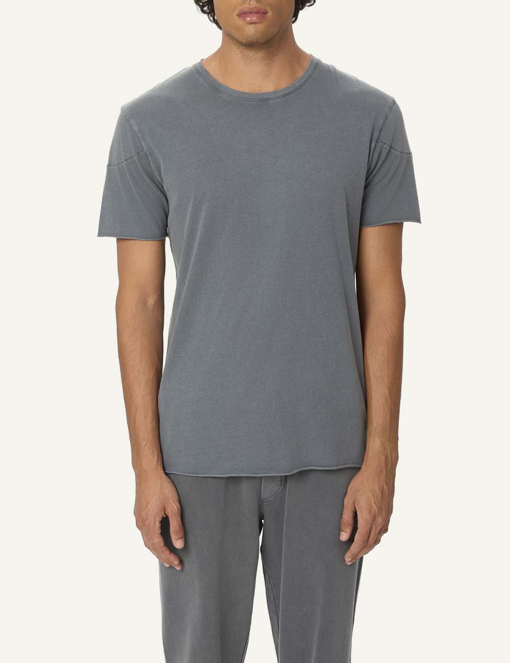 DIRTY LAUNDRY OPEN STITCHES T-SHIRT VINTAGE GREY