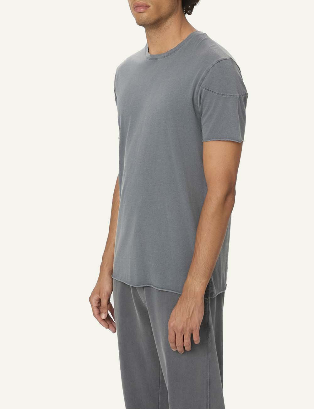 DIRTY LAUNDRY OPEN STITCHES T-SHIRT VINTAGE GREY