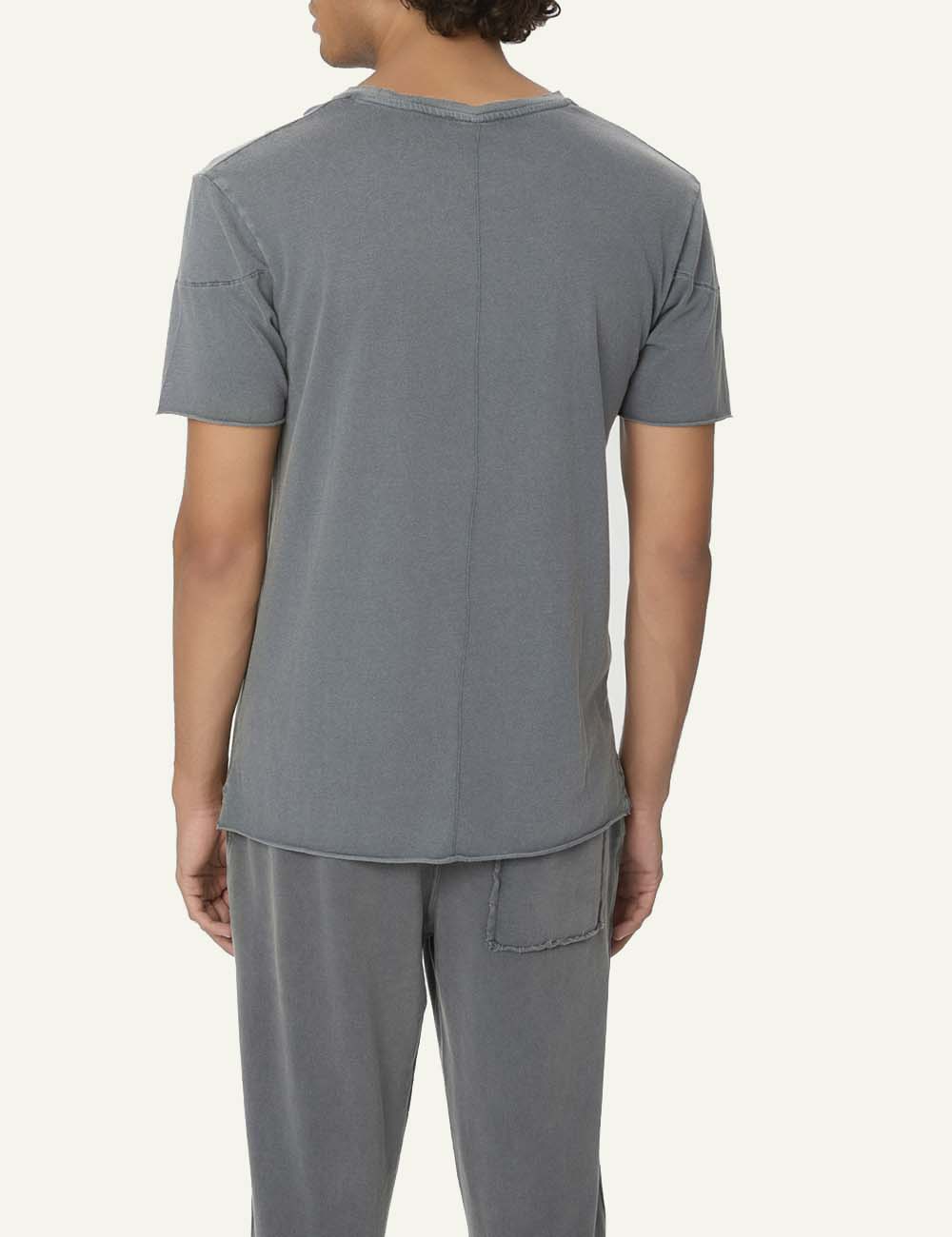 DIRTY LAUNDRY OPEN STITCHES T-SHIRT VINTAGE GREY