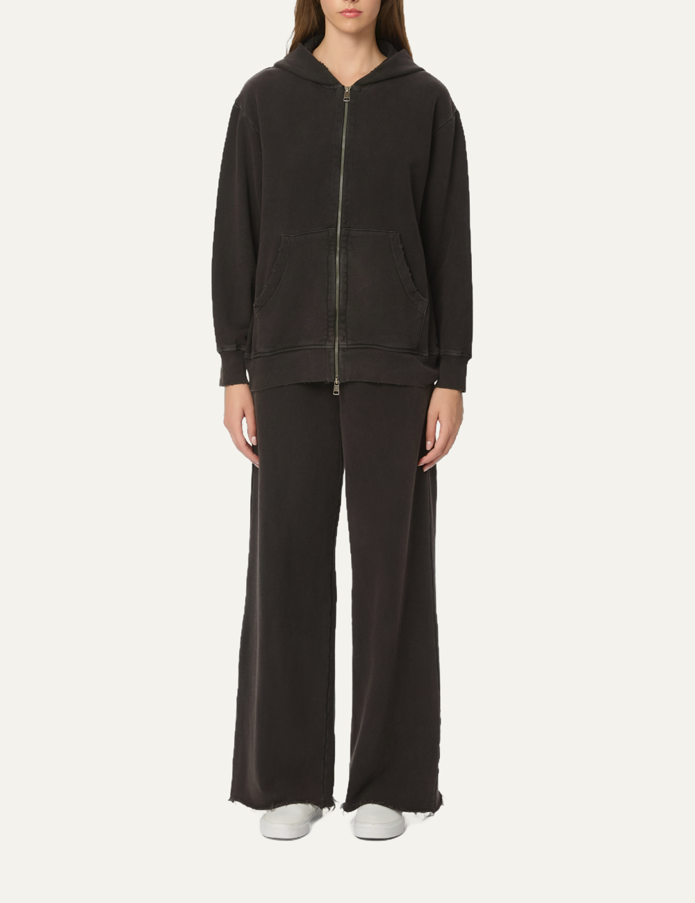 DIRTY LAUNDRY OVERSIZED FULLZIP WITH DESTROYS