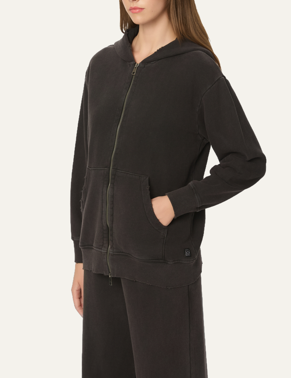 DIRTY LAUNDRY OVERSIZED FULLZIP WITH DESTROYS