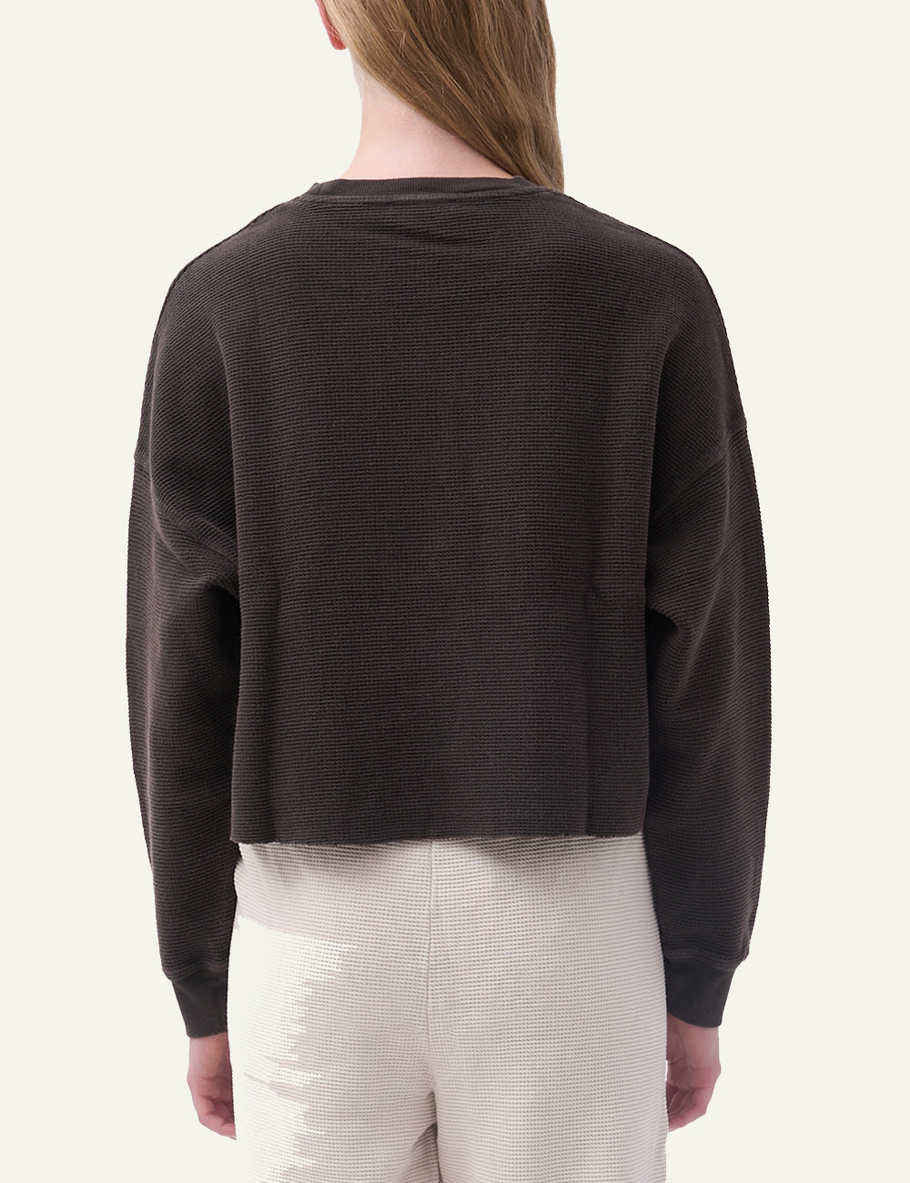 DIRTY LAUNDRY CROPPED WAFFLE LONGSLEEVE