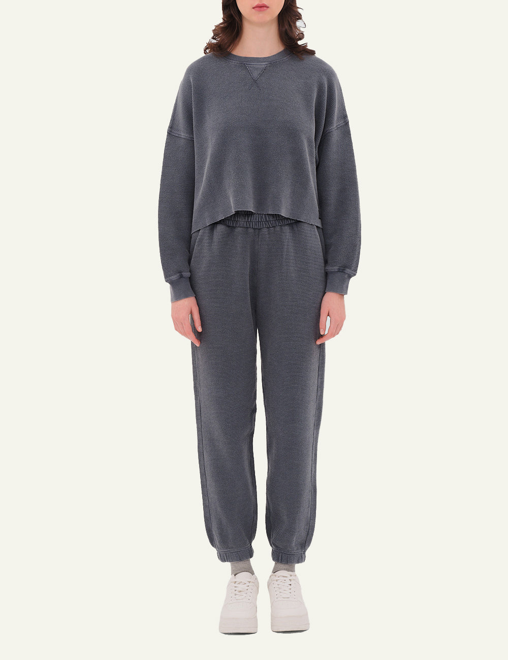 DIRTY LAUNDRY CROPPED WAFFLE LONGSLEEVE