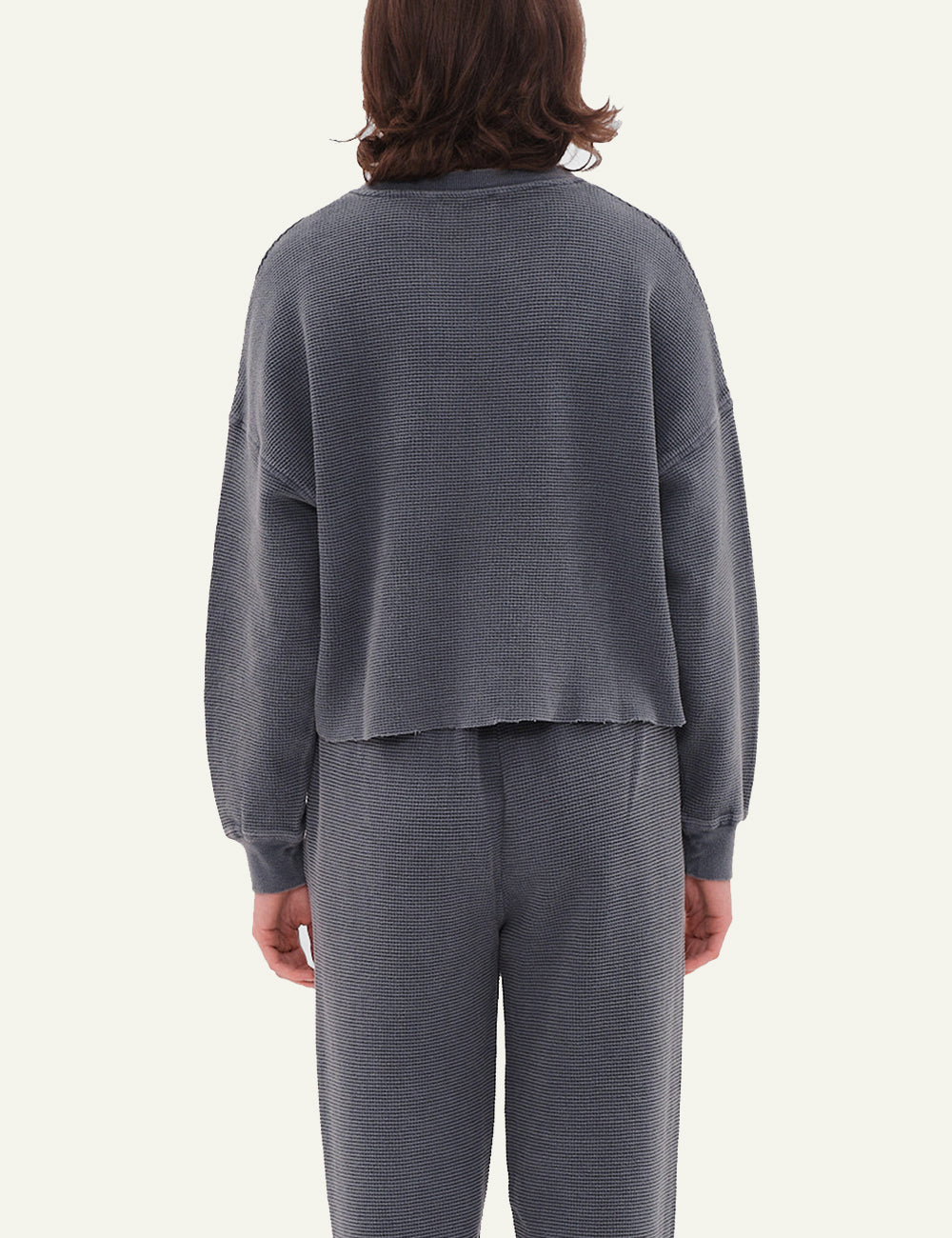 DIRTY LAUNDRY CROPPED WAFFLE LONGSLEEVE