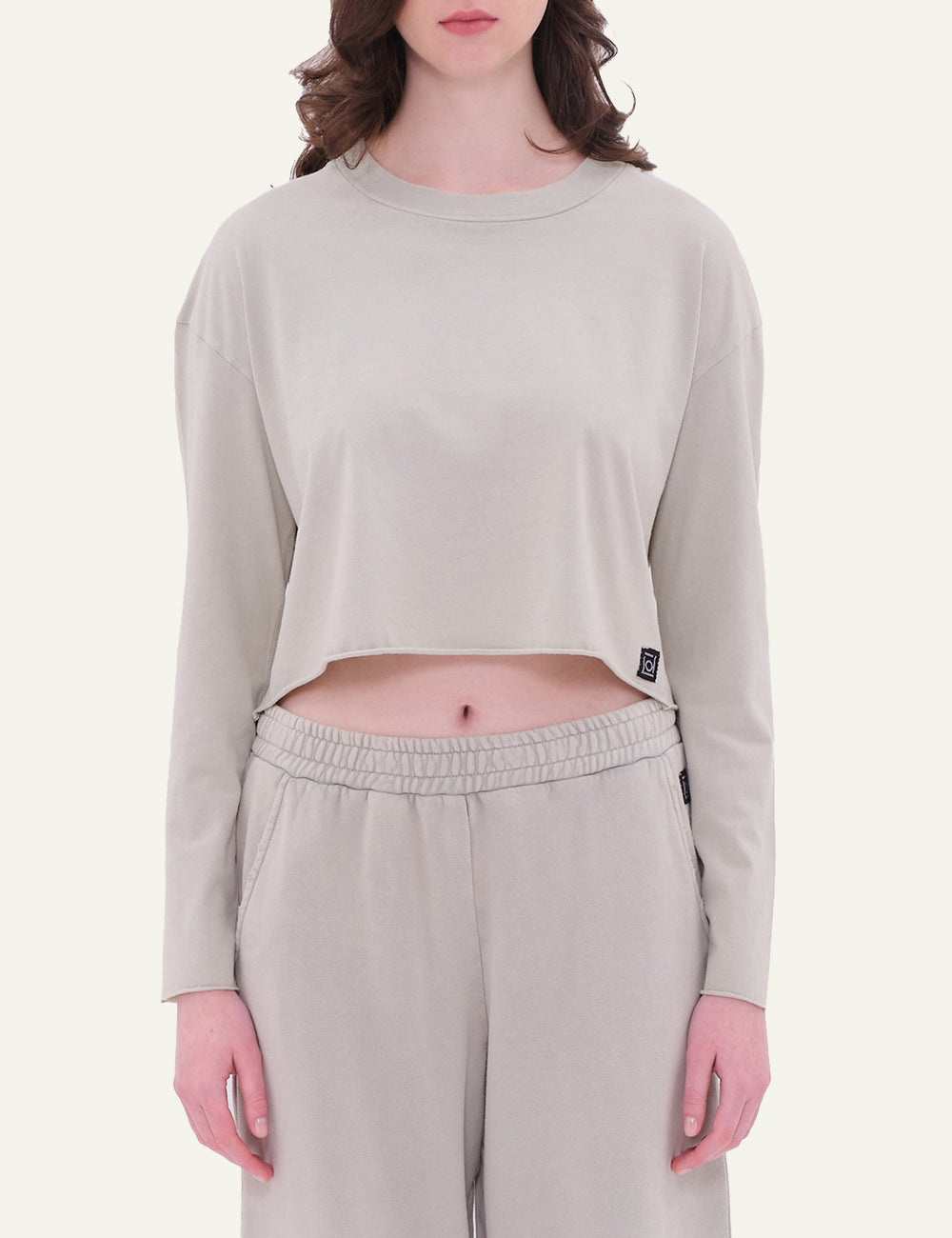 DIRTY LAUNDRY BOXY LONGSLEEVE VINTAGE GREIGE