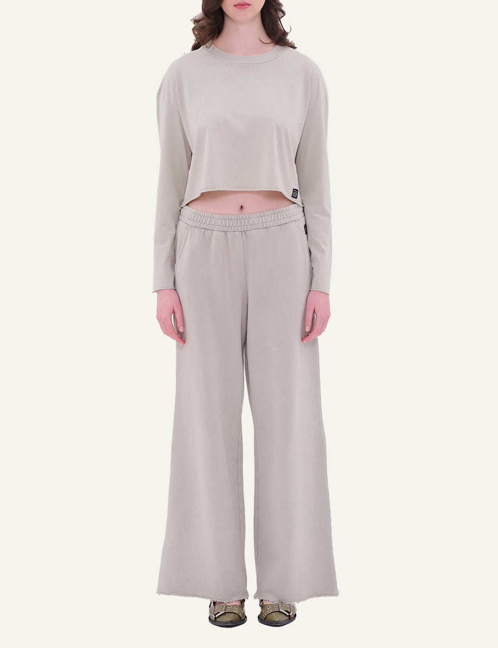 DIRTY LAUNDRY BOXY LONGSLEEVE VINTAGE GREIGE