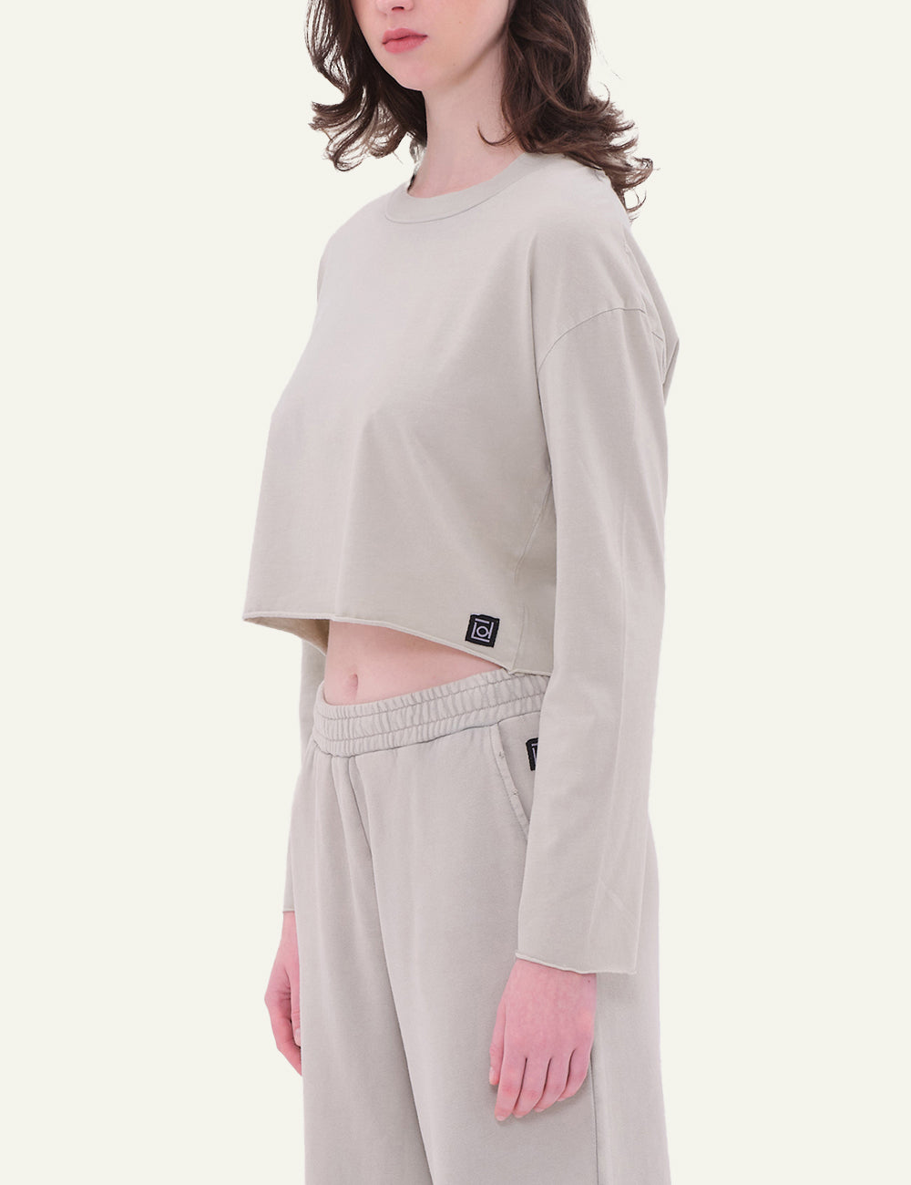 DIRTY LAUNDRY BOXY LONGSLEEVE VINTAGE GREIGE