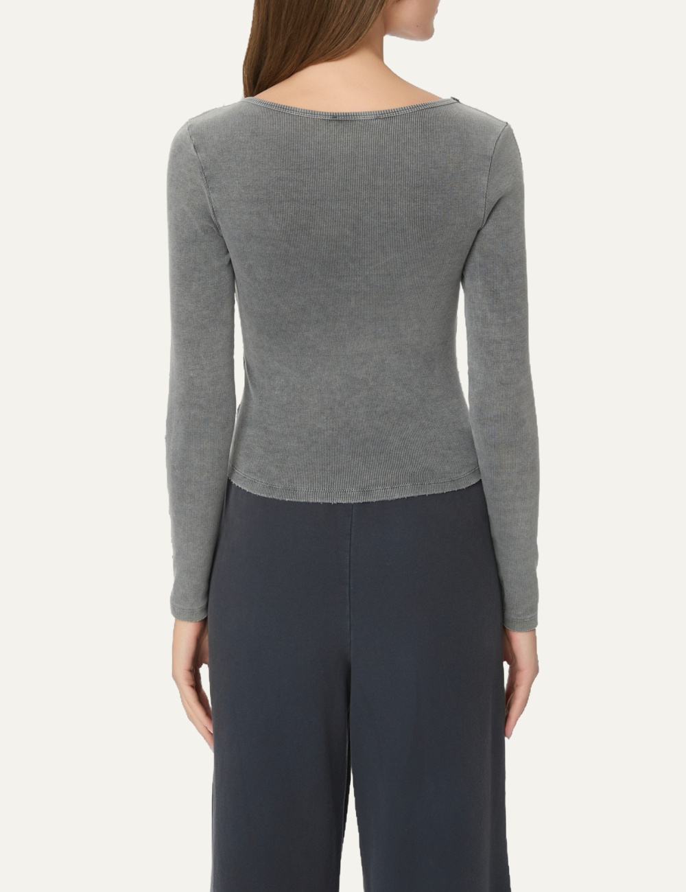 DIRTY LAUNDRY SCOOPNECK RIB LONGSLEEVE