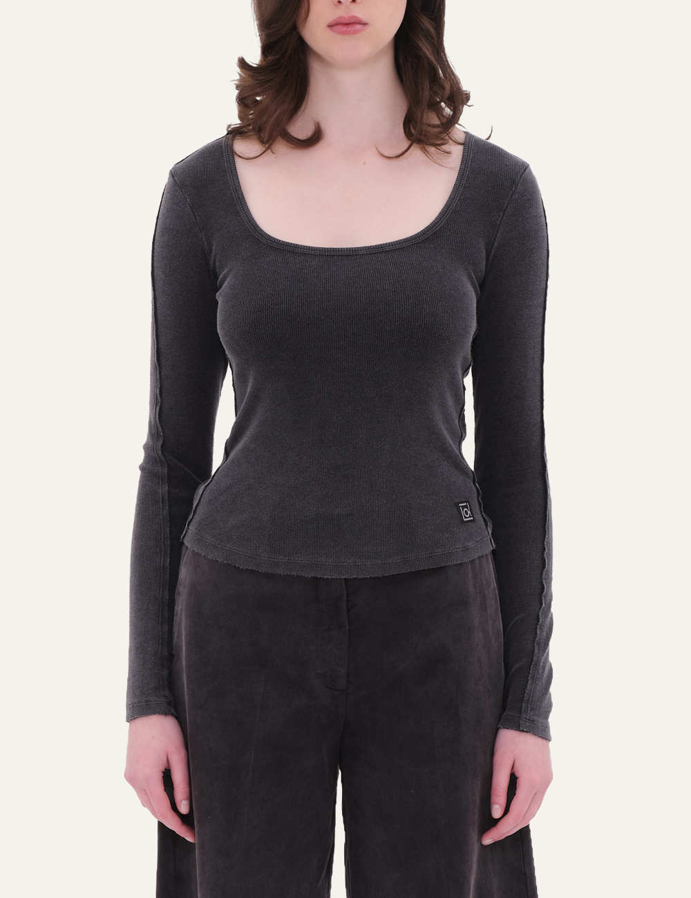 DIRTY LAUNDRY SCOOPNECK RIB LONGSLEEVE