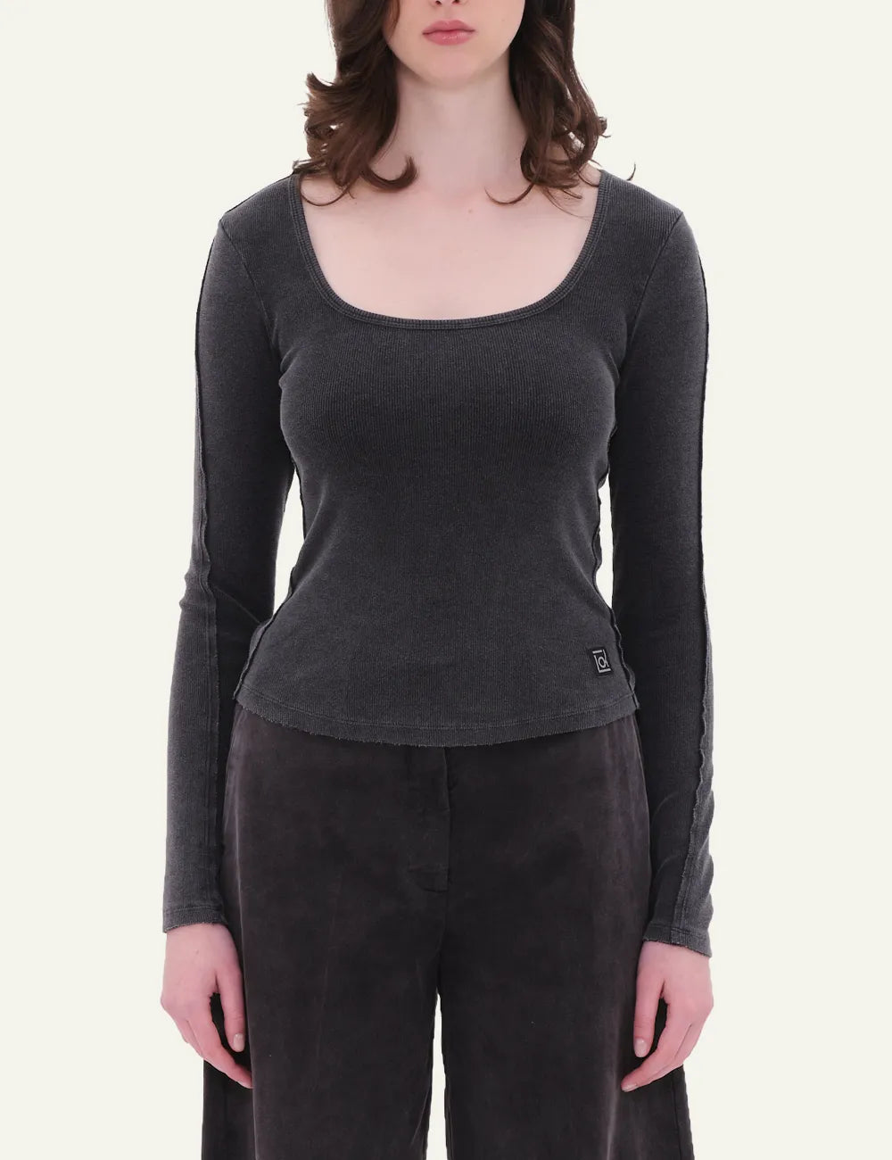 DIRTY LAUNDRY SCOOPNECK RIB LONGSLEEVE
