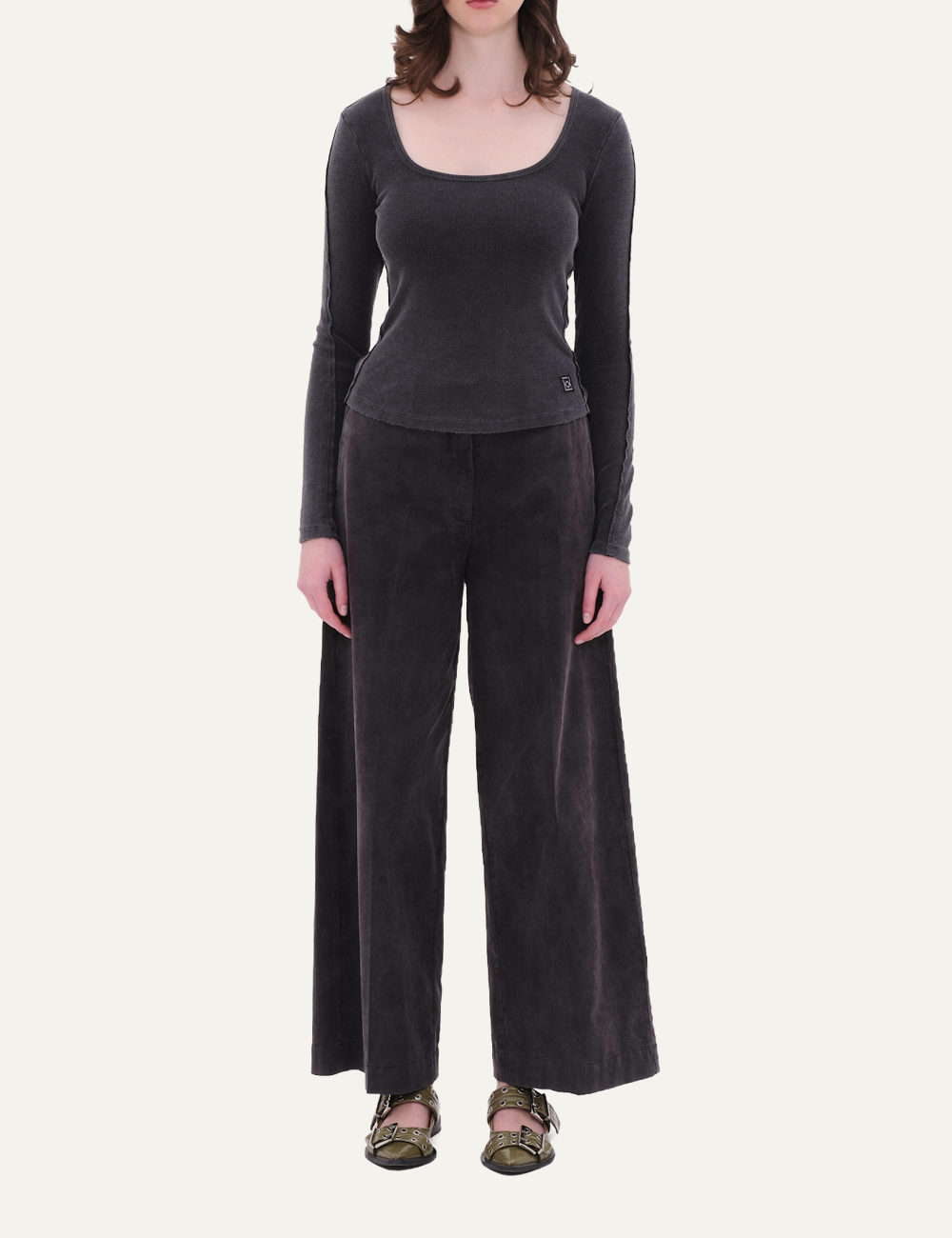 DIRTY LAUNDRY SCOOPNECK RIB LONGSLEEVE