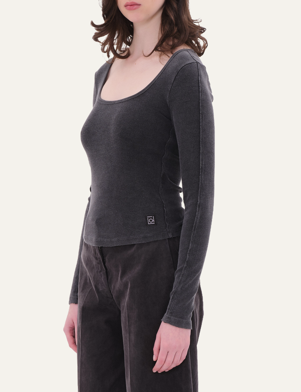 DIRTY LAUNDRY SCOOPNECK RIB LONGSLEEVE