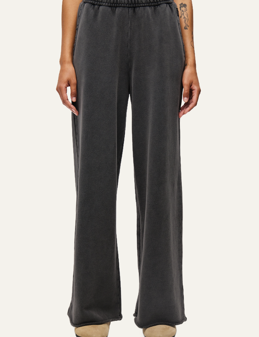 DIRTY LAUNDRY WIDELEG SWEATPANTS WITH RAW EDGES
