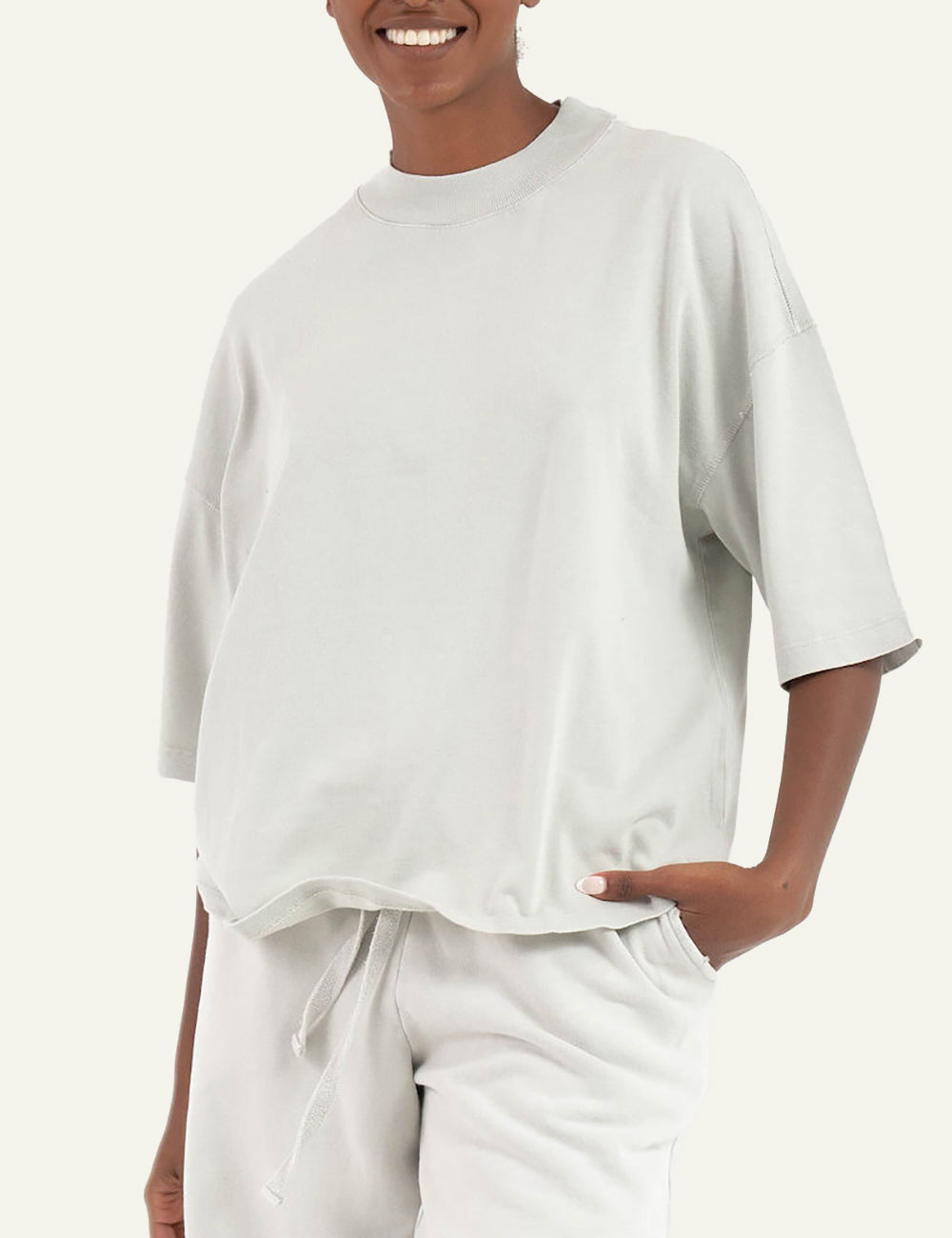 DIRTY LAUNDRY OVERSIZED MOCK-NECK T-SHIRT