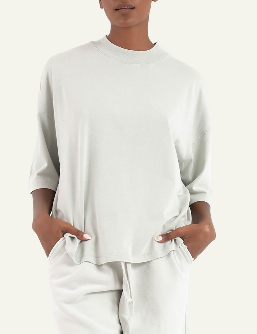 DIRTY LAUNDRY OVERSIZED MOCK-NECK T-SHIRT