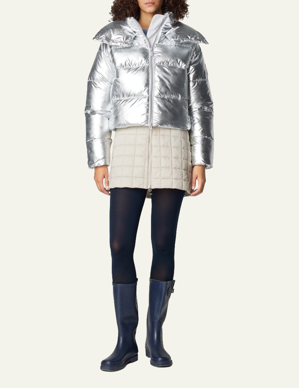 SAVE THE DUCK GISELLE JACKET SILVER