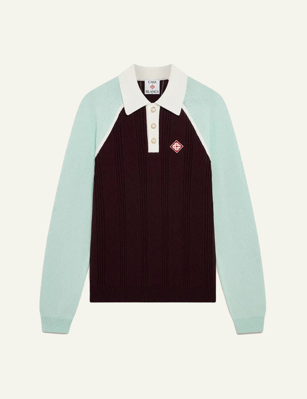 CASABLANCA SPORTY LONG SLEEVE POLO