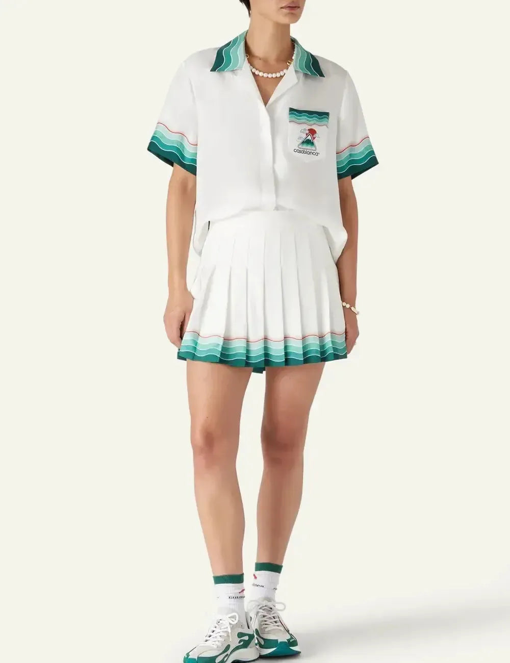 CASABLANCA CUBAN COLLAR SS SHIRT