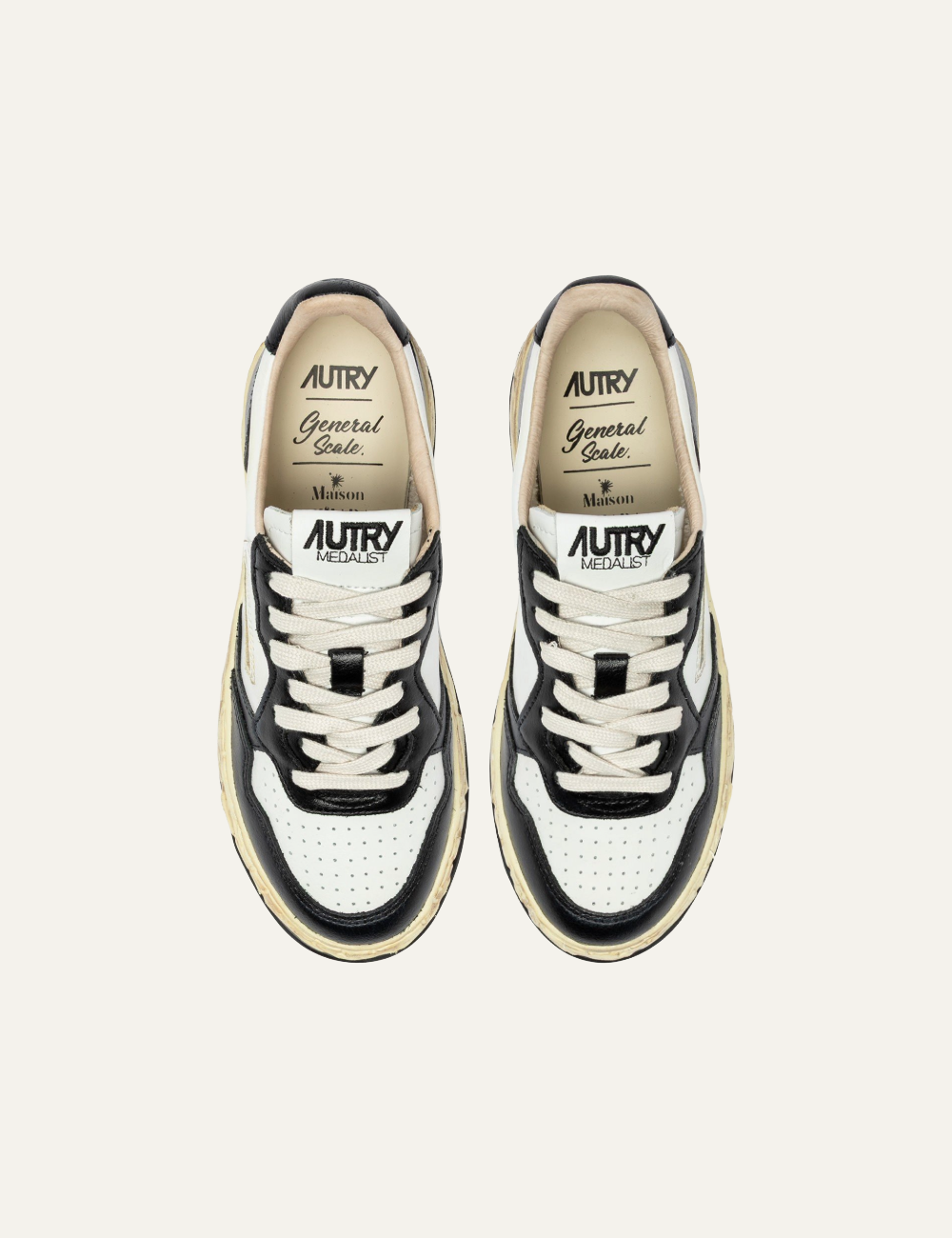 AUTRY SUP VINT LOW M MIHARA WHITE BLACK