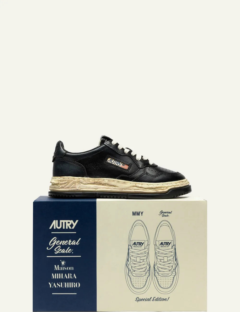 AUTRY SUP VINT LOW W MIHARA BLACK