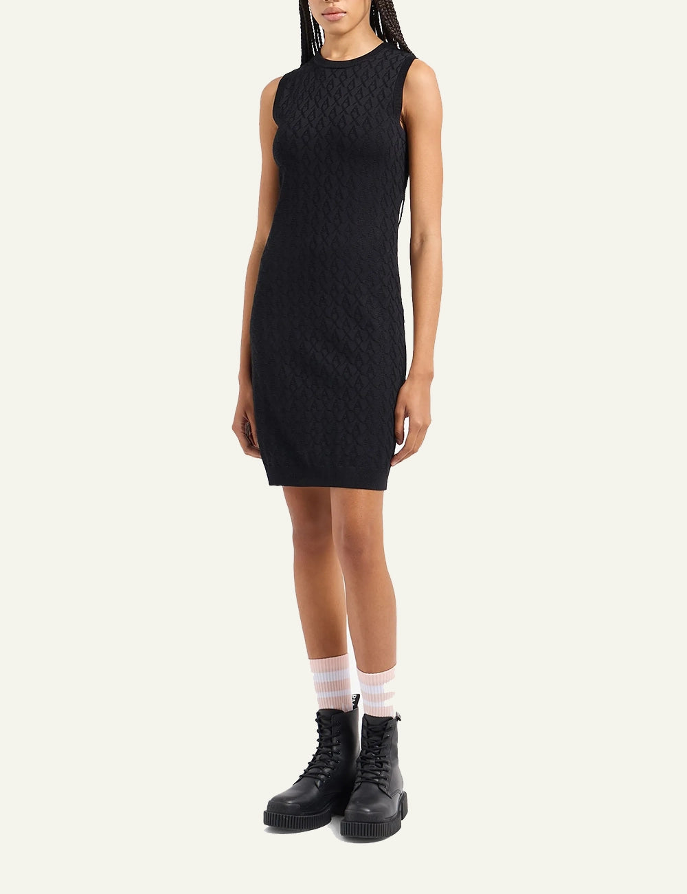 ARMANI EXCHANGE ΚΝΙΤTED BLACK DRESS