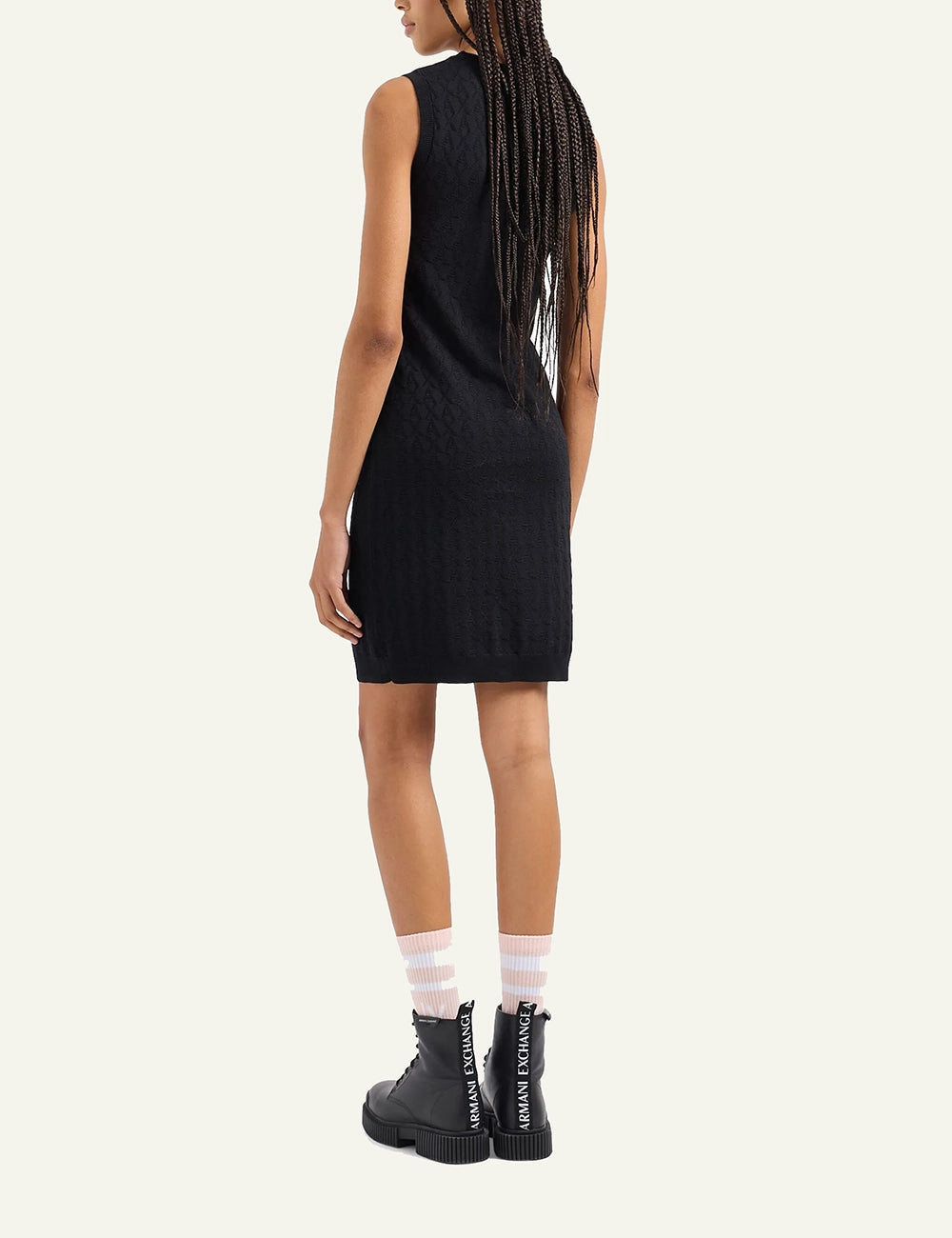 ARMANI EXCHANGE ΚΝΙΤTED BLACK DRESS