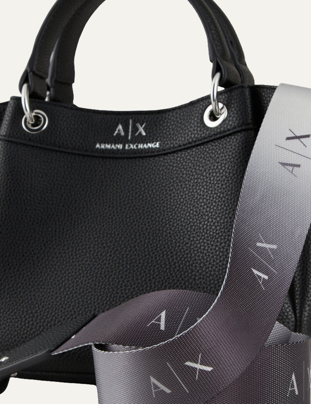 ARMANI EXCHANGE SHOPPING BAG BLACK