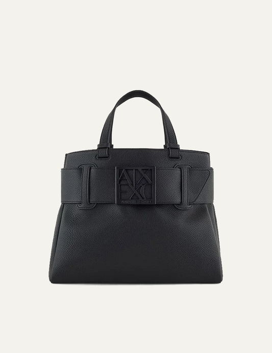 ARMANI EXCHANGE SHOPPING BAG BLACK