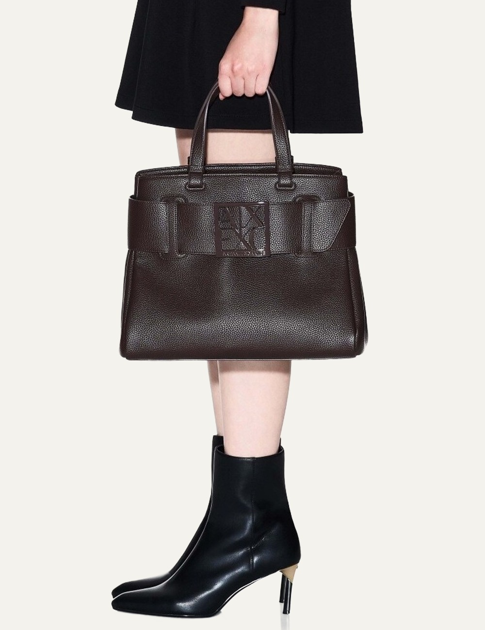 ARMANI EXCHANGE SHOPPING BAG HOT FUDGE