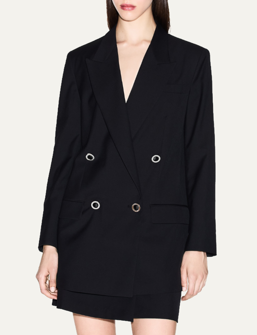 ARMANI EXCHANGE OVERSIZED BLAZER IN BLACK