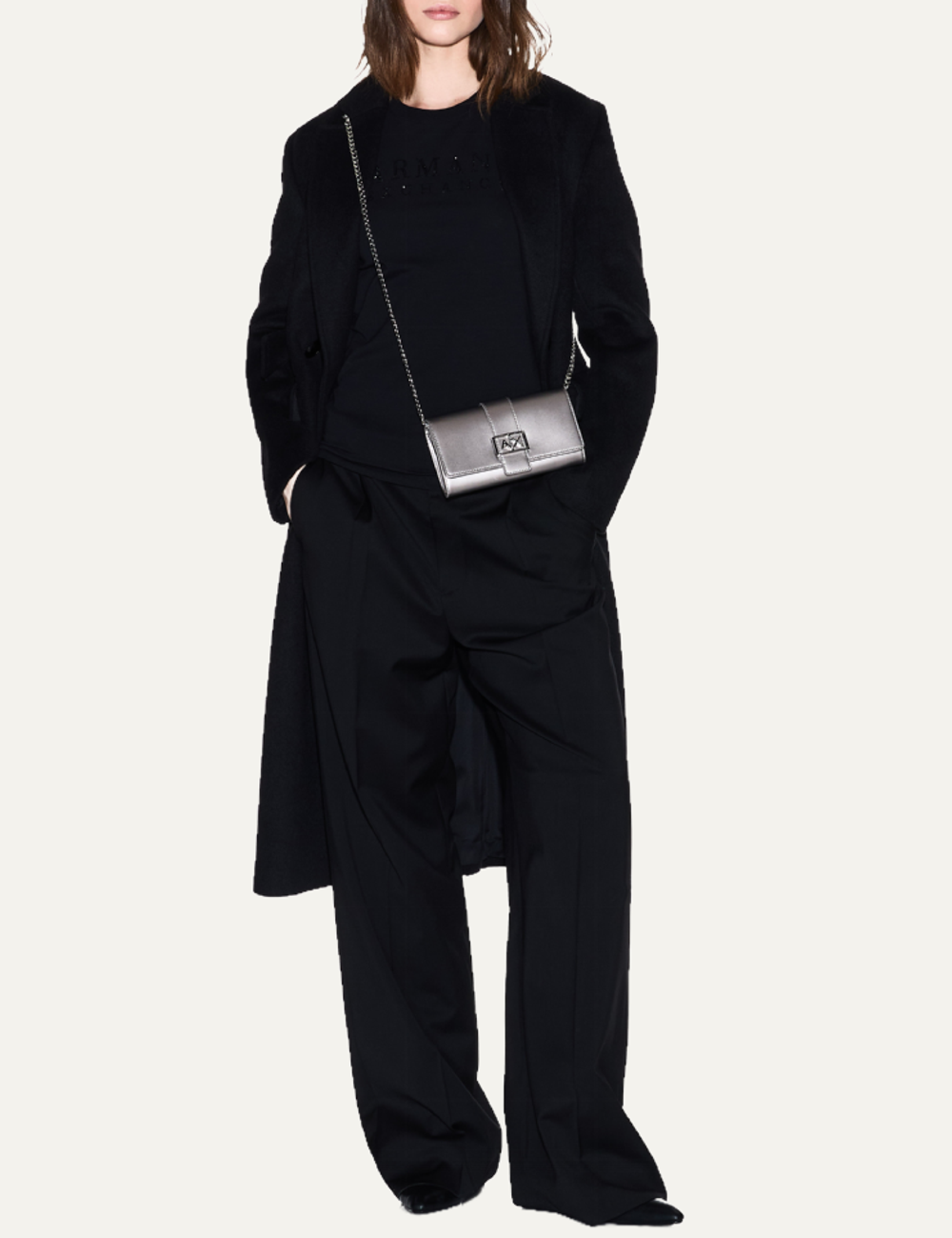 ARMANI EXCHANGE BLACK T-SHIRT