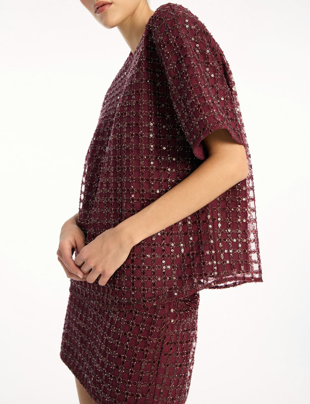 ROTATE BEADED MINI SKIRT