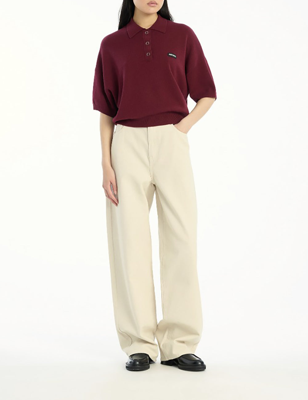 ROTATE SLINKY KNIT POLO