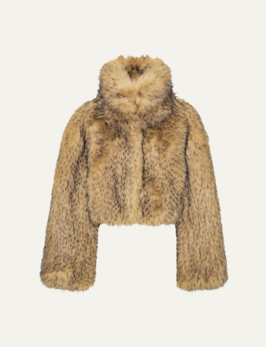 ROTATE FAUX FUR CROP JACKET